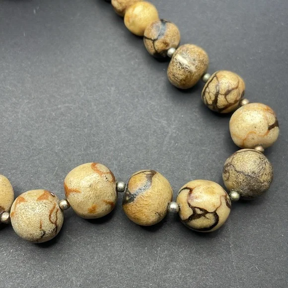 Tiger Coral necklace vintage A25 🔥 - Picture 4 of 5